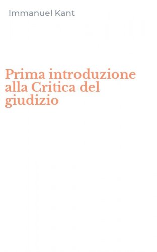 Prima introduzione alla Critica del giudizio