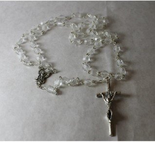ROSARIO PVC SIMIL CRISTALLO TRASPARENTE