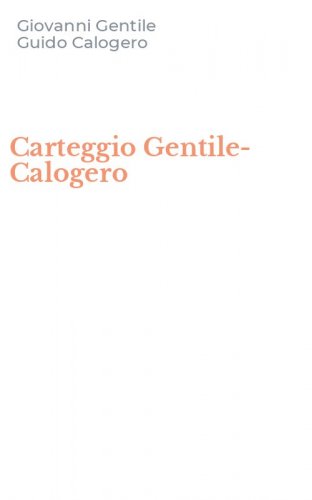 Carteggio Gentile-Calogero
