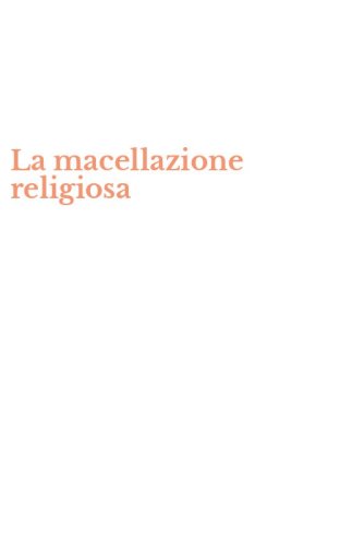 La macellazione religiosa