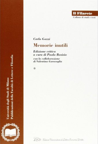 Carlo Gozzi. Memorie inutili
