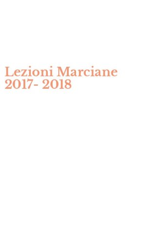 Lezioni Marciane 2017-2018