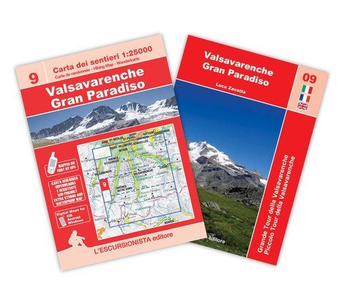 Valsavarenche Gran Paradiso. Carta dei sentieri 1:25000. Guida del Grande Tour della Valsavarenche e del Piccolo Tour della Valsavarenche. Ediz. italiana, inglese e francese