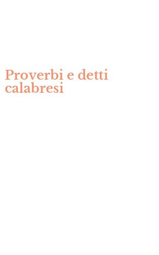 Proverbi e detti calabresi