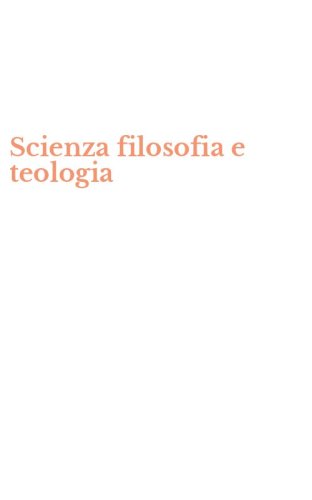 Scienza filosofia e teologia