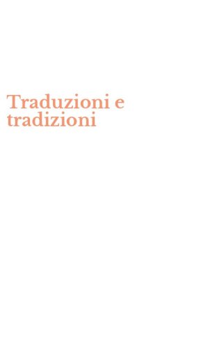 Traduzioni e tradizioni