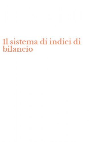 Il sistema di indici di bilancio