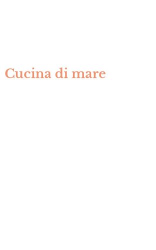Cucina di mare