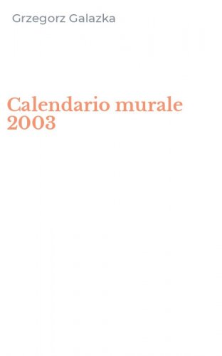 Calendario murale 2003
