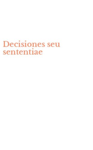 Decisiones seu sententiae