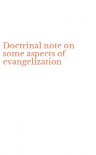 Doctrinal note on some aspects of evangelization