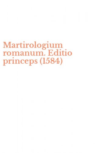 Martirologium romanum. Editio princeps (1584)