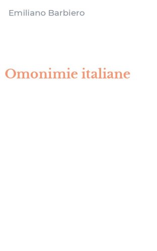 Omonimie italiane