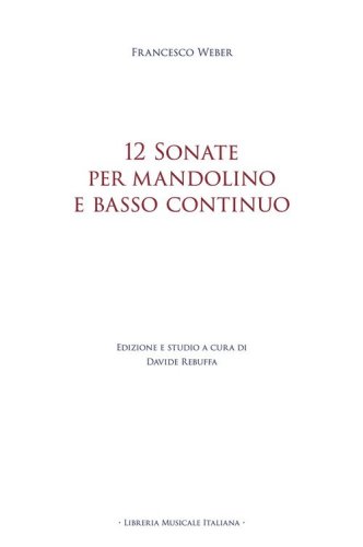 12 sonate per mandolino e basso continuo