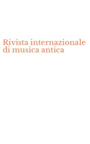 Rivista internazionale di musica antica