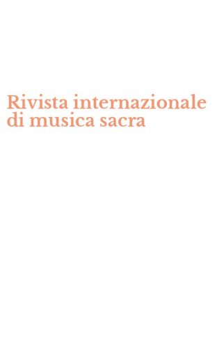 Rivista internazionale di musica sacra