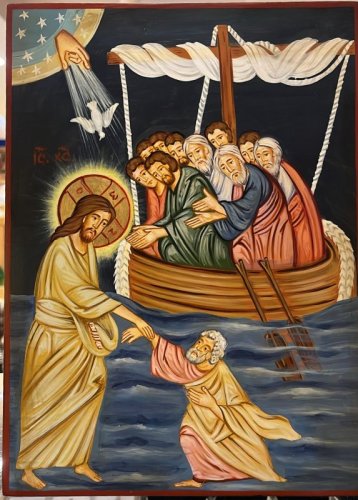 GESU' SALVA PIETRO DALLE ACQUE 30X22 CM - ORIZZONTALE