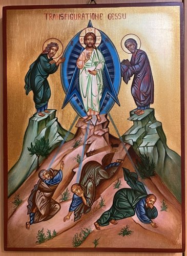 TRASFIGURAZIONE DI GESU' 22X30 CM - ICONA DIPINTA A MANO