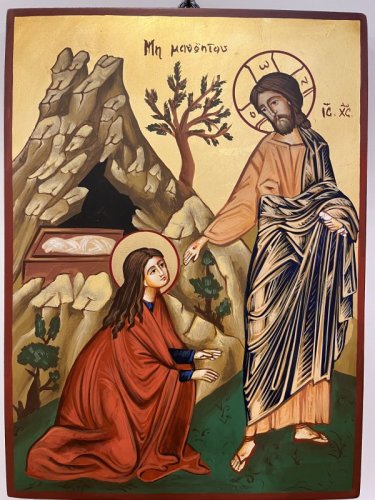 NOLI ME TANGERE - GESU' E MARIA MADDALENA - 22X30 CM - GESU' E LA MADDALENA - ICONA DIPINTA A MANO