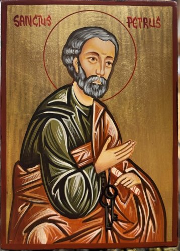SAN PIETRO 10X14CM DIPINTA A MANO