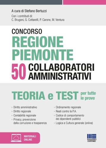 Concorso regione Piemonte 50 collaboratori amministrativi