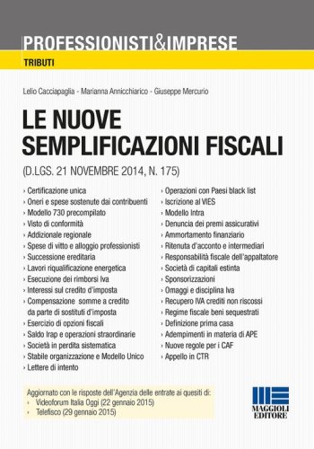 Le nuove semplificazioni fiscali