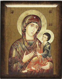 MADONNA DELLA GEORGIA 16X20CM STAMPATA SU LEGNO