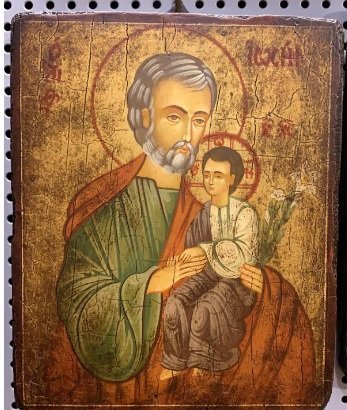 SAN GIUSEPPE 12x22 cm DIPINTA e ANTICATA