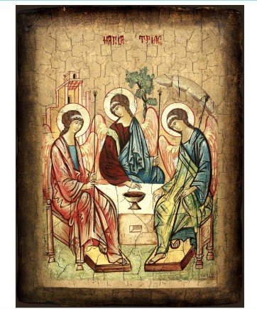 TRINITA' DI RUBLEV 16x20 cm - Icona stampata su legno