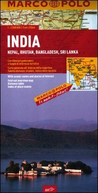 India, Nepal, Bhutan, Bangladesh, Sri Lanka 1:2.500.000