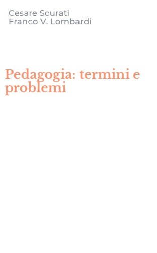 Pedagogia: termini e problemi