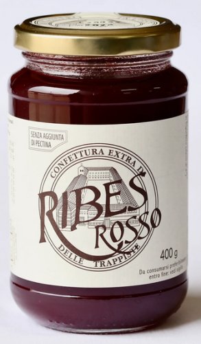 CONFETTURA DI RIBES ROSSO 400 gr - Confettura extra di Ribes rosso delle Trappiste di Vitorchiano, senza aggiunta di pectina