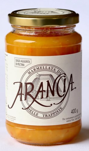 MARMELLATA DI ARANCIA 400 gr - Marmellata di arancia delle Trappiste di Vitorchiano, senza aggiunta di pectina
