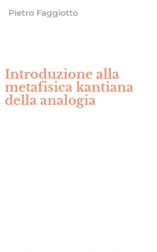 Introduzione alla metafisica kantiana della analogia