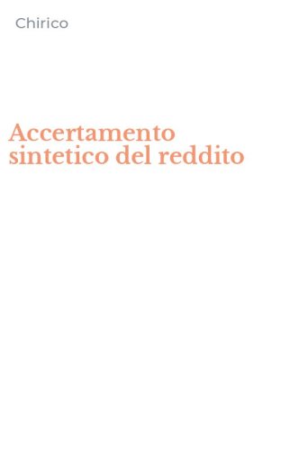 Accertamento sintetico del reddito