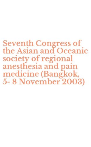 Seventh Congress of the Asian and Oceanic society of regional anesthesia and pain medicine (Bangkok, 5-8 November 2003)