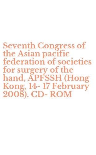 Seventh Congress of the Asian pacific federation of societies for surgery of the hand, APFSSH (Hong Kong, 14-17 February 2008). CD-ROM