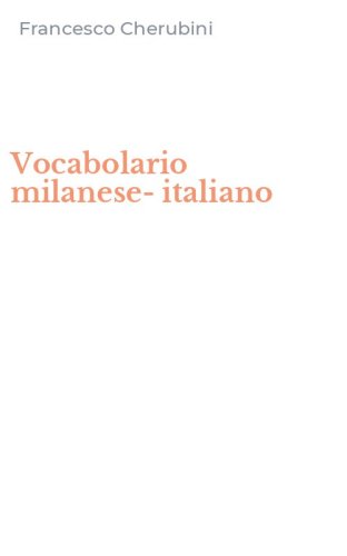 Vocabolario milanese-italiano