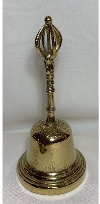 CAMPANELLO "INDIA" - Realizzato in ottone. Altezza 19 cm.