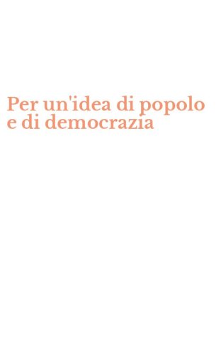 Per un'idea di popolo e di democrazia
