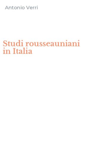 Studi rousseauniani in Italia