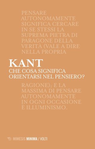Che cosa significa orientarsi nel pensiero?