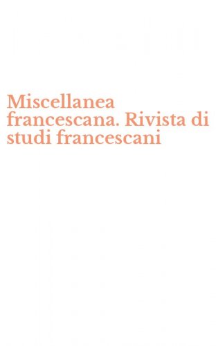 Miscellanea francescana. Rivista di studi francescani