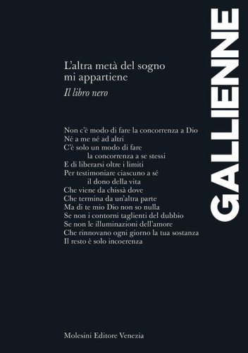 L'altra met&agrave; del sogno mi appartiene. Il libro nero. Ediz. francese e italiana