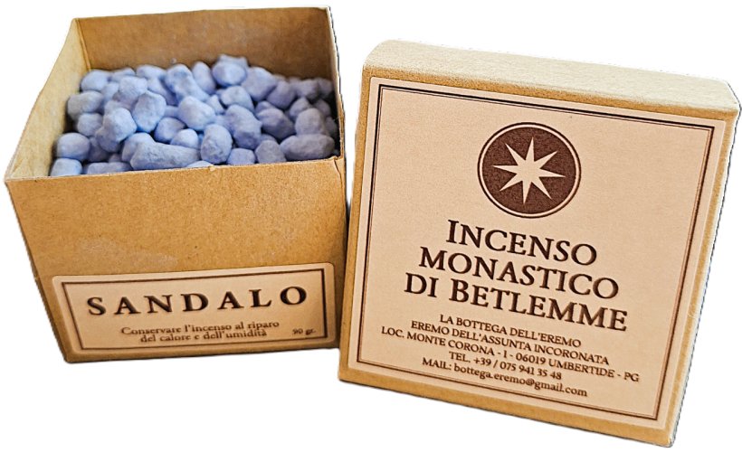 INCENSO AL PROFUMO DI  SANDALO - Incenso monastico di Betlemme.