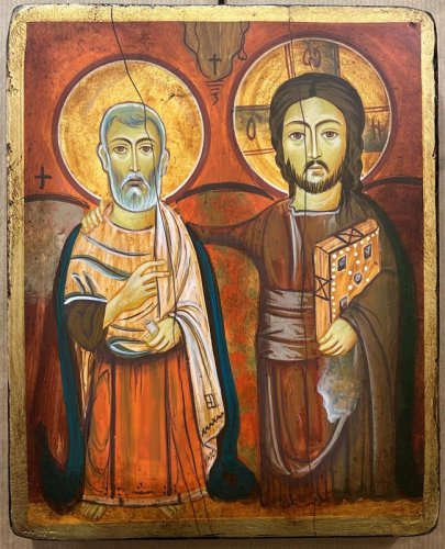 ABATE MENA - GESU' E L'AMICO - 18X22 CM