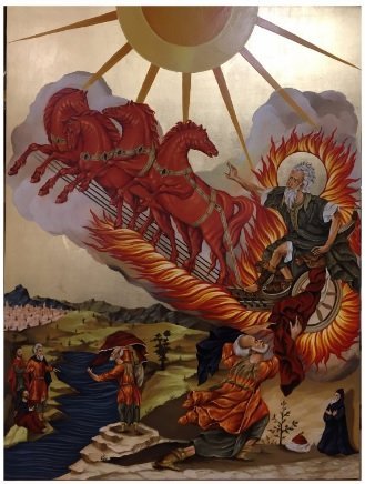 ELIA SUL CARRO DI FUOCO 45x60 cm