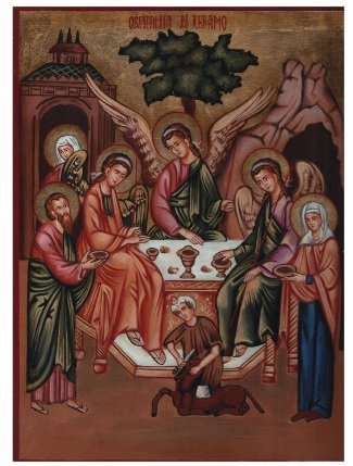 OSPITALITA' DI ABRAMO (TRINITA' RUBLEV) 22X30 CM