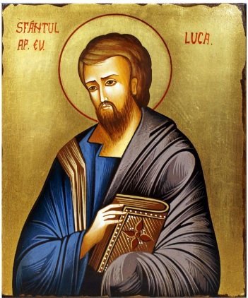 S. LUCA 18X22 CM - ICONA DIPINTA A MANO