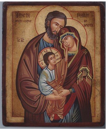 SACRA FAMIGLIA CAREZZA 18X22 CM
